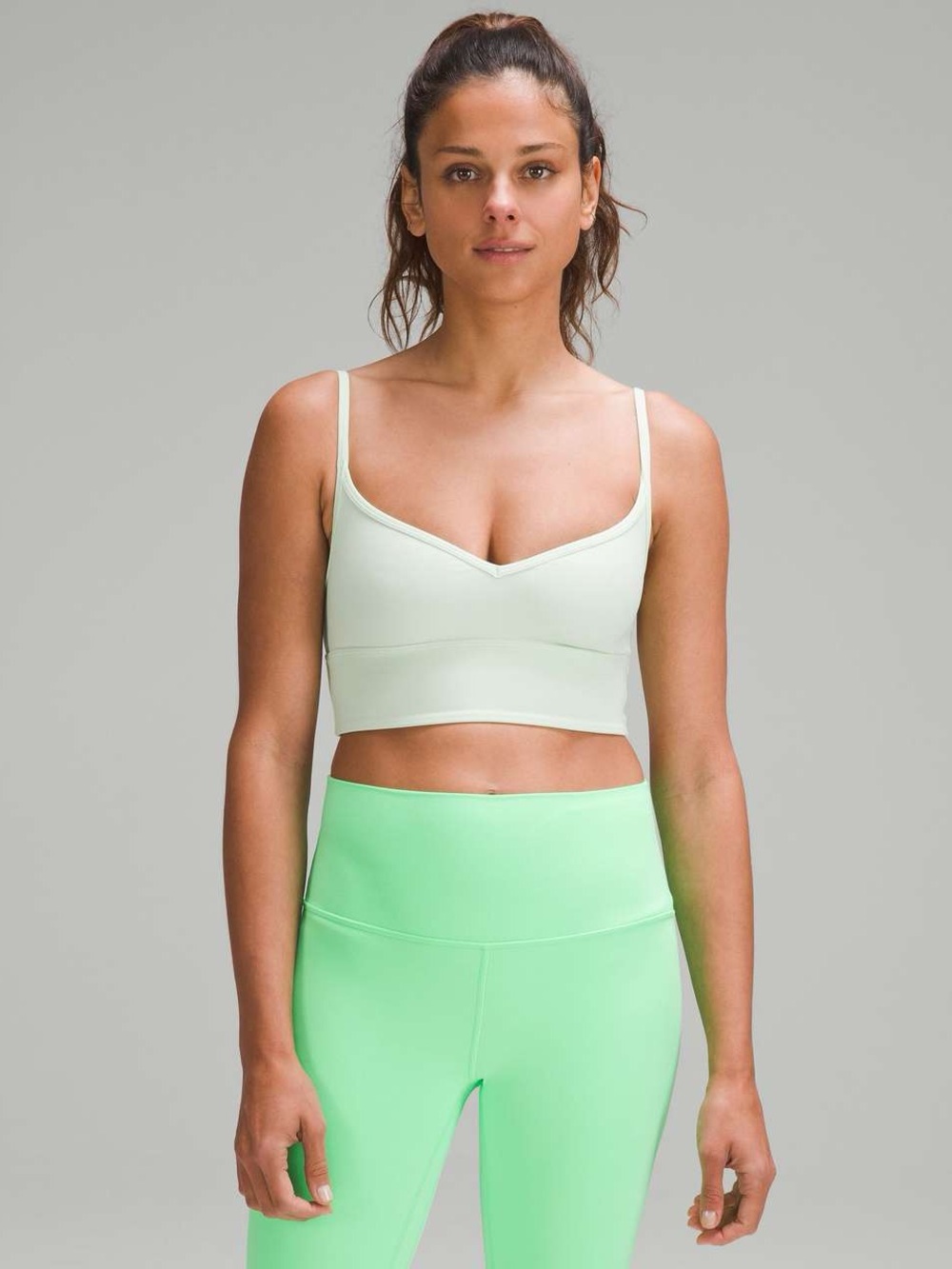 lululemon align sweetheart bra a/b cup in kohlrabi green size 4